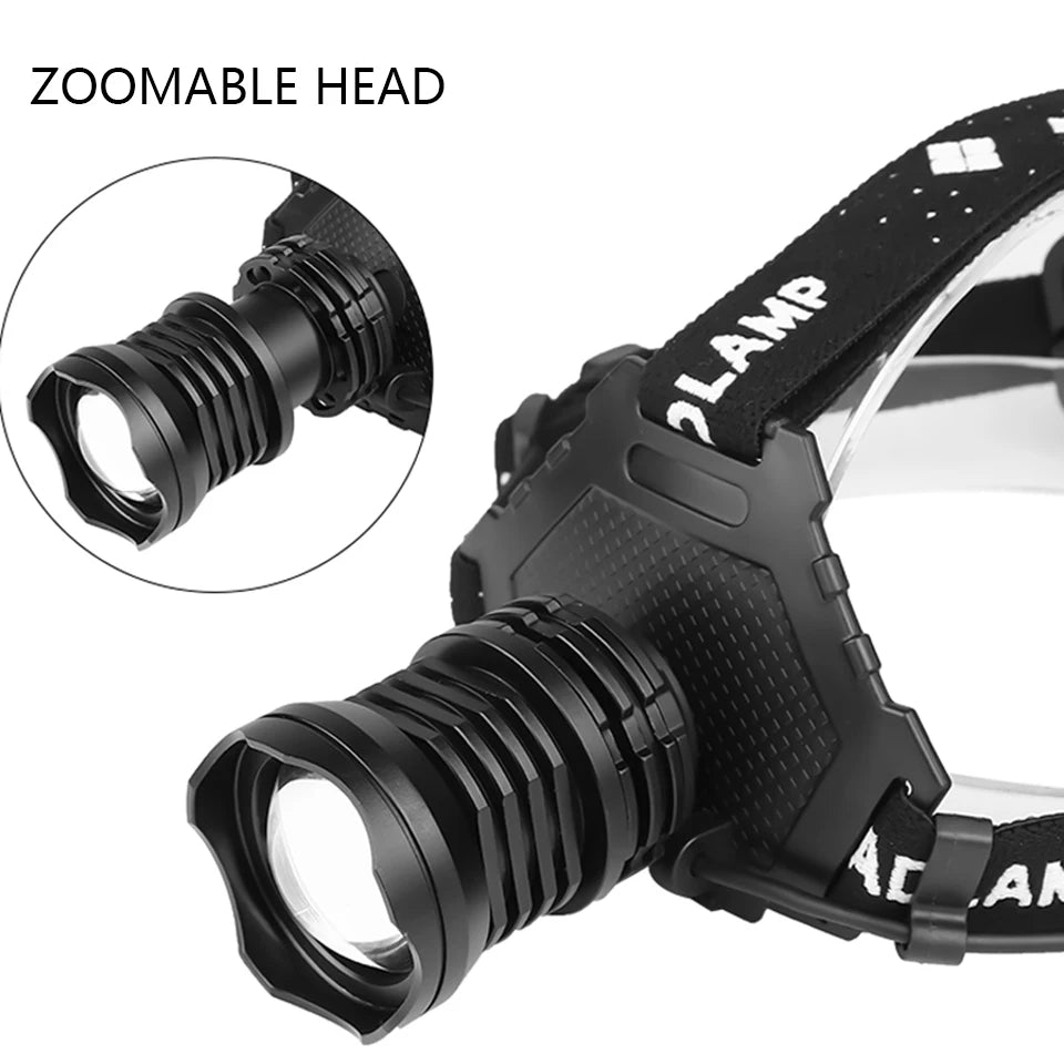 Z20 Most Powerful XHP90 Led Headlamp 8000LM Head lamp USB Re
