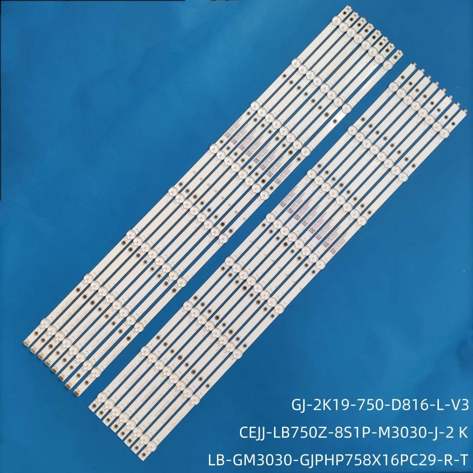 LED Backlight Strip for Sharp 75"TV 75PUS7354 LB-GM3030-GJPHP758X16PC29-L/R-Y CEJJ-LB750Z-8S1P-M3030-J-2 K
