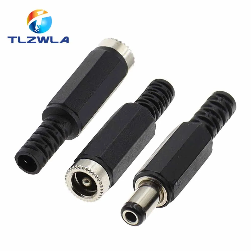 10PCS 24V 12V 3A Plastic Male Plugs + Female Socket Panel Mo