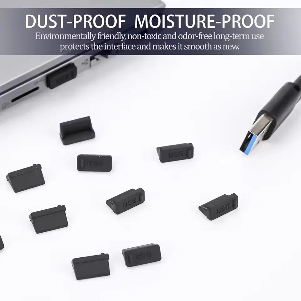 60/40/20/10PCS USB A Dust Plugs for Laptop Notebook PC USB C