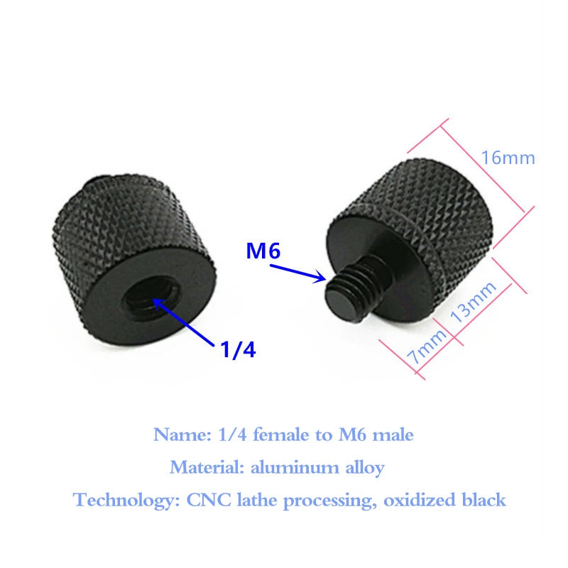 Conversion Screw Dual Nuts Tripod Mount 1/4toM4 M5 M6 M8 M10