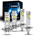 4PCS H7 H1 LED Headlight High/Low Beam Light Bulbs Set 6000K