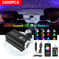 Car Starry Sky 1000pcs Bluetooth AppRGB Remote Control Starr