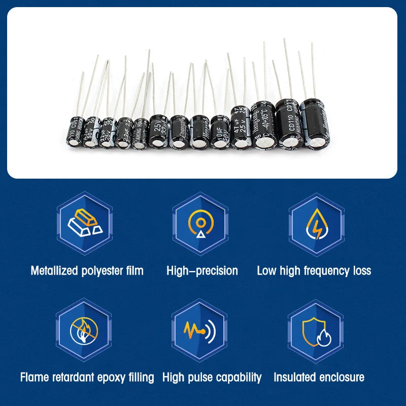 120pcs Electrolytic Capacitor 16V 25V 50V Aluminum Electroly