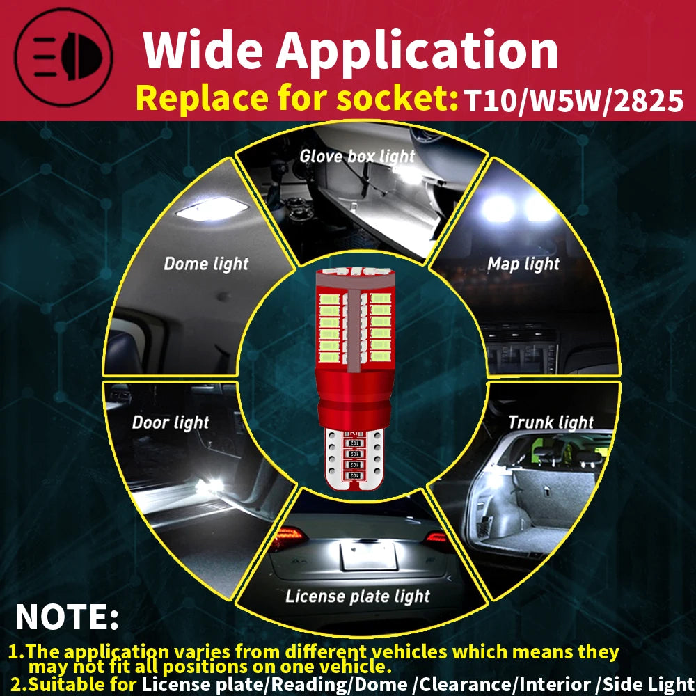 4x T10 LED W5W Canbus Light Bulb Car Clearance Interior Read