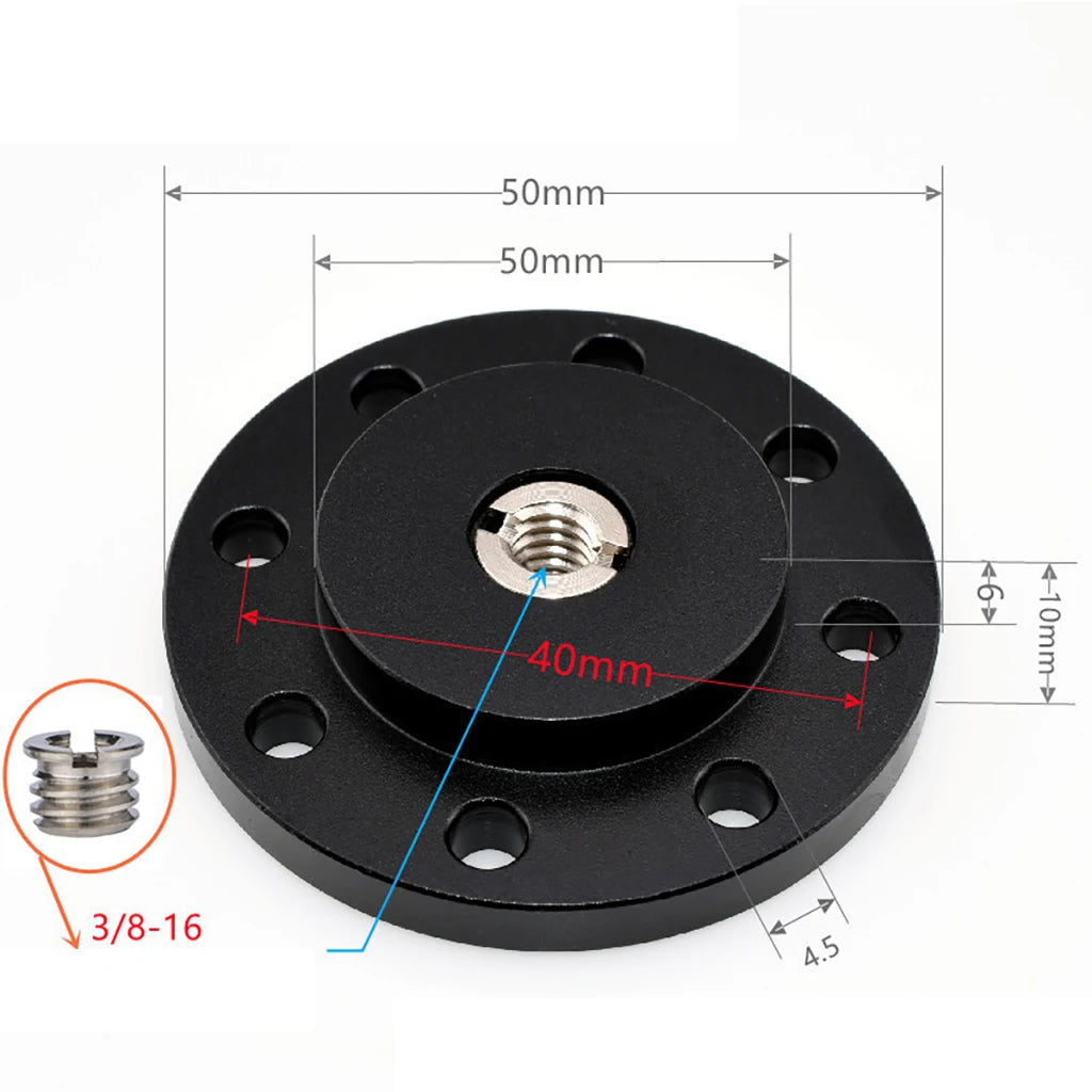 Metal Plate Wall Mount 1/4 3/8 Thread Magic Arm Fixed Base for Webcam Projector Holder Monitor Light Stand DSLR Camera Bracket
