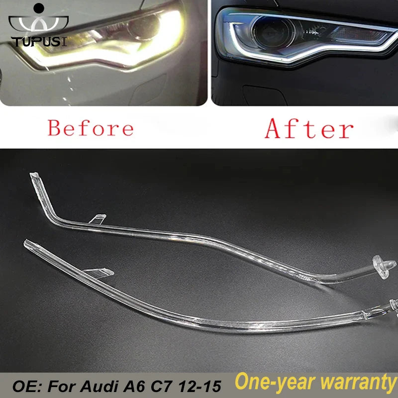 Headlight DRL Daytime Running Light Guide Plate DRL Tube Strip for Audi C7 A6
