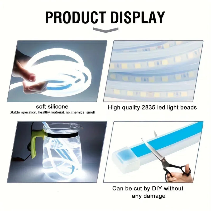 LED Daytime Running Light Starting Car Hood Door Decorative 