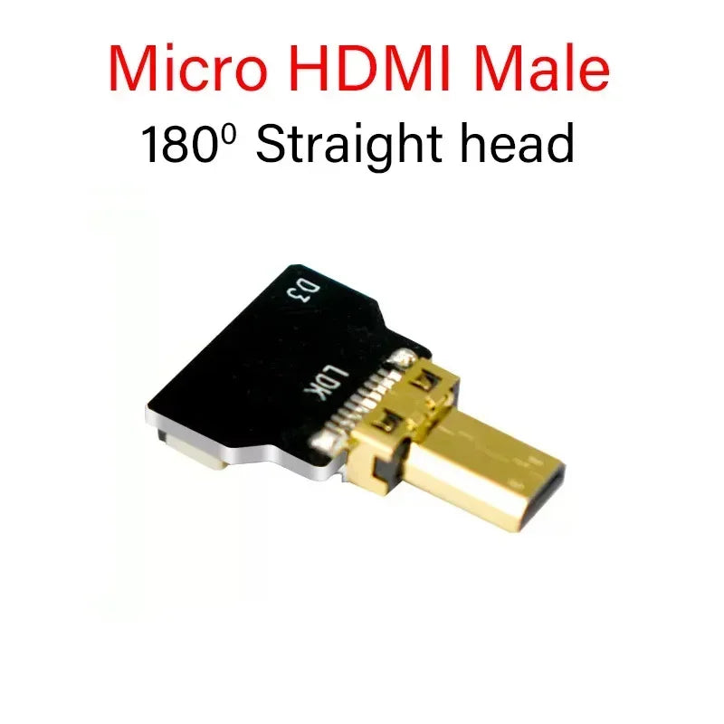 FPV HDMI-Compatible Connector Flexible Flat Cable Raspberry Pi 4 Micro HDMI To HDMI/Mini HDMI Female 90 Degree FFC 20pin