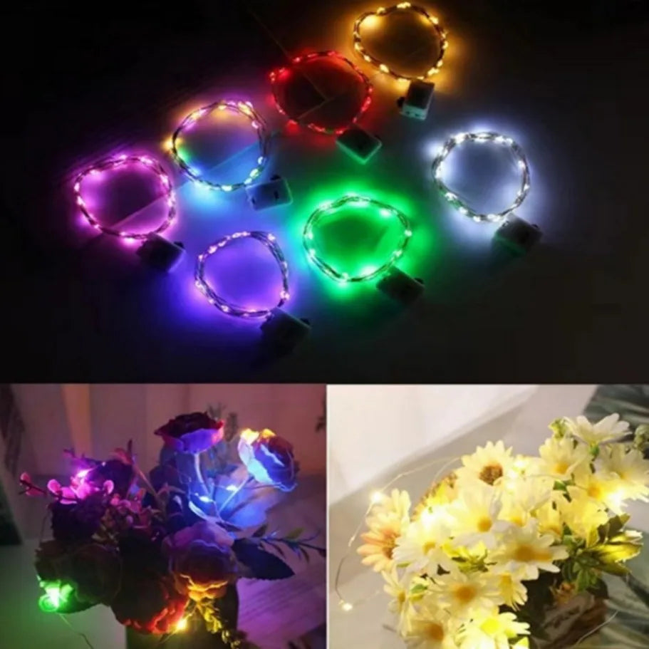 20x LED String Light Copper Silver Wire Garland Light Waterp