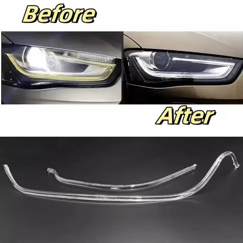 DRL Headlight Light Guide Plate Daytime Running Light Tube Bar For Audi A4L A4 B8 B8.5 PA 2013 2014 2015
