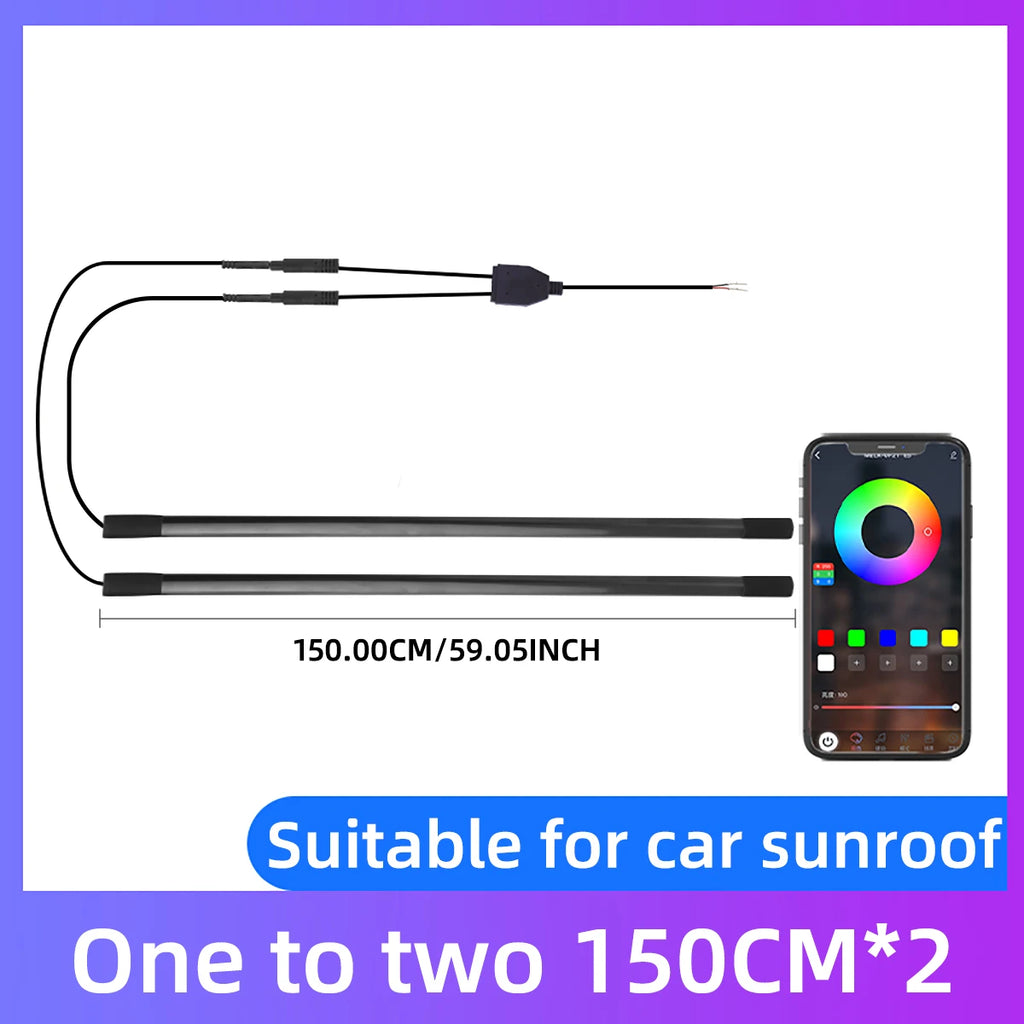 150cm Sunroof LED Strip Symphony Ambient Lamp RGB Car Roof P
