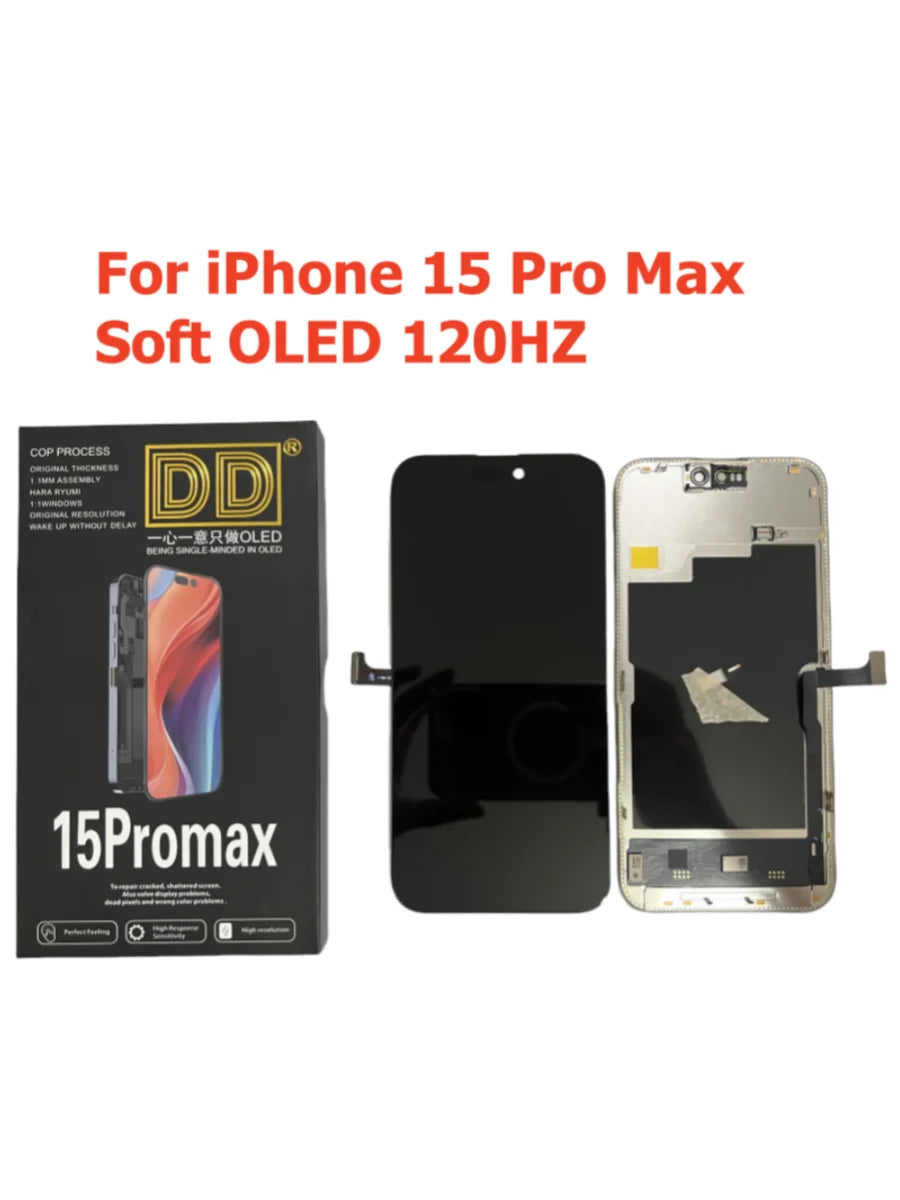 120HZ Soft OLED For iPhone 15 Pro Max 15Pro 13 Pro LCD Displ