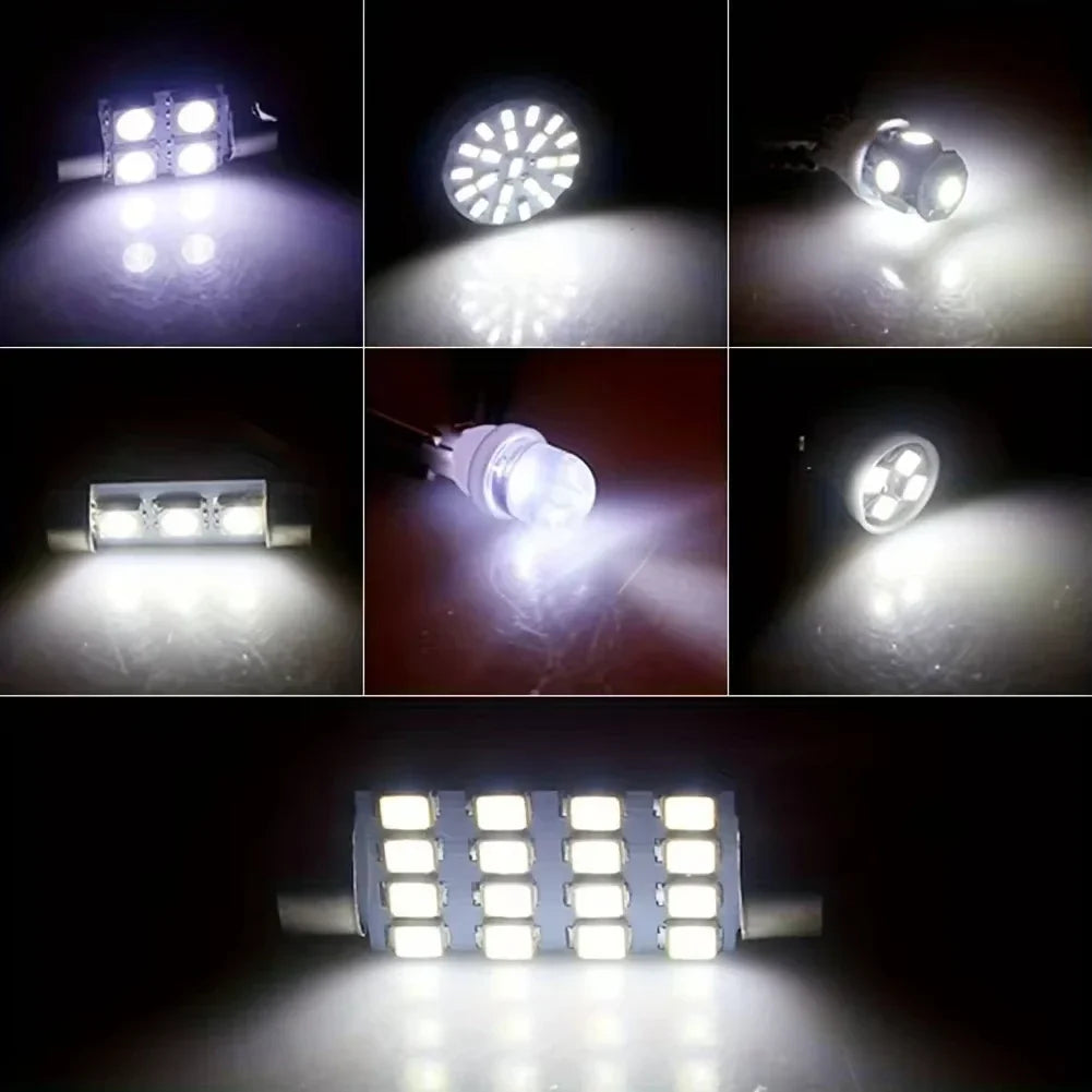 42Pcs LED Car Interior Lights T10 6000K SMD LED Replacement 