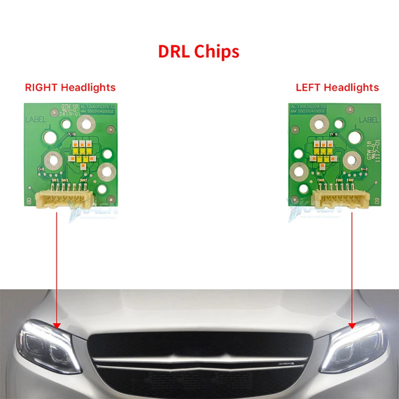 DRL LED Chip Boards Headlight Daytime Runing Light for Mercedes GLE63 2016-2019