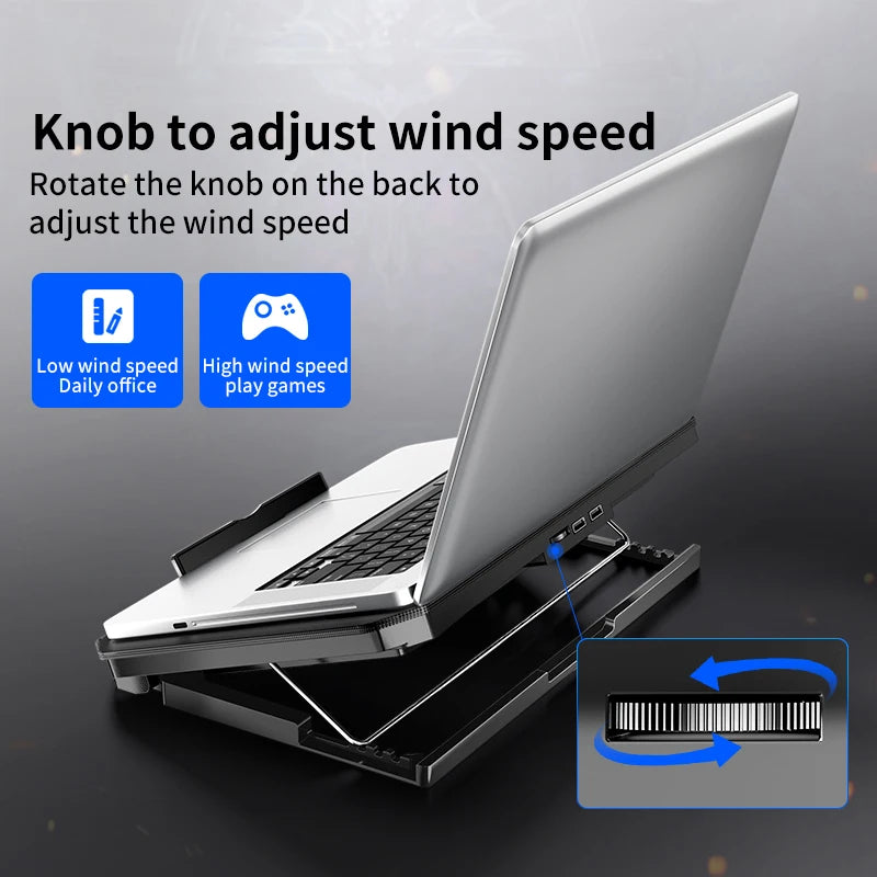 Q100 17inch Gaming Laptop Cooler Fan Led Screen Two USB Port