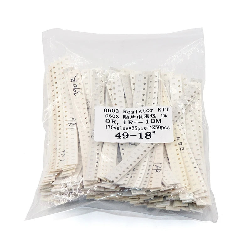 1500PCS/Set Resistors Assorted Set SMD 60 Values X 25Pcs 0R-