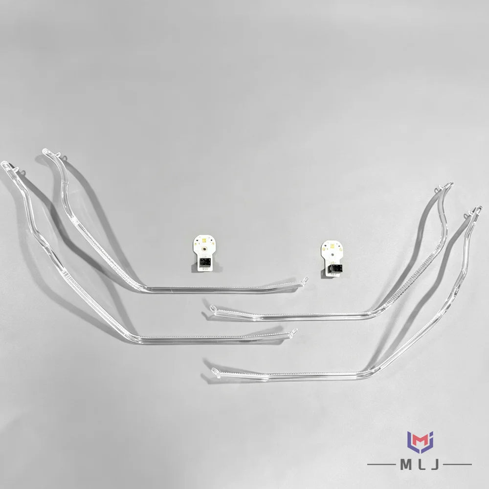 Headlight Angel Eye DRL Chip Boards Light Guide Acrylic Tube Strips Daytime Running Light for Volkswagen