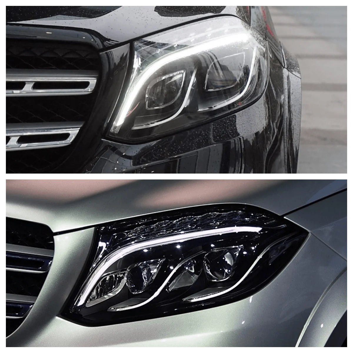 Headlight DRL Tubes Acrylic tube Light Guide Strips For Mercedes GLS Class W166 GLS300 GLS400 2015 2016 2017