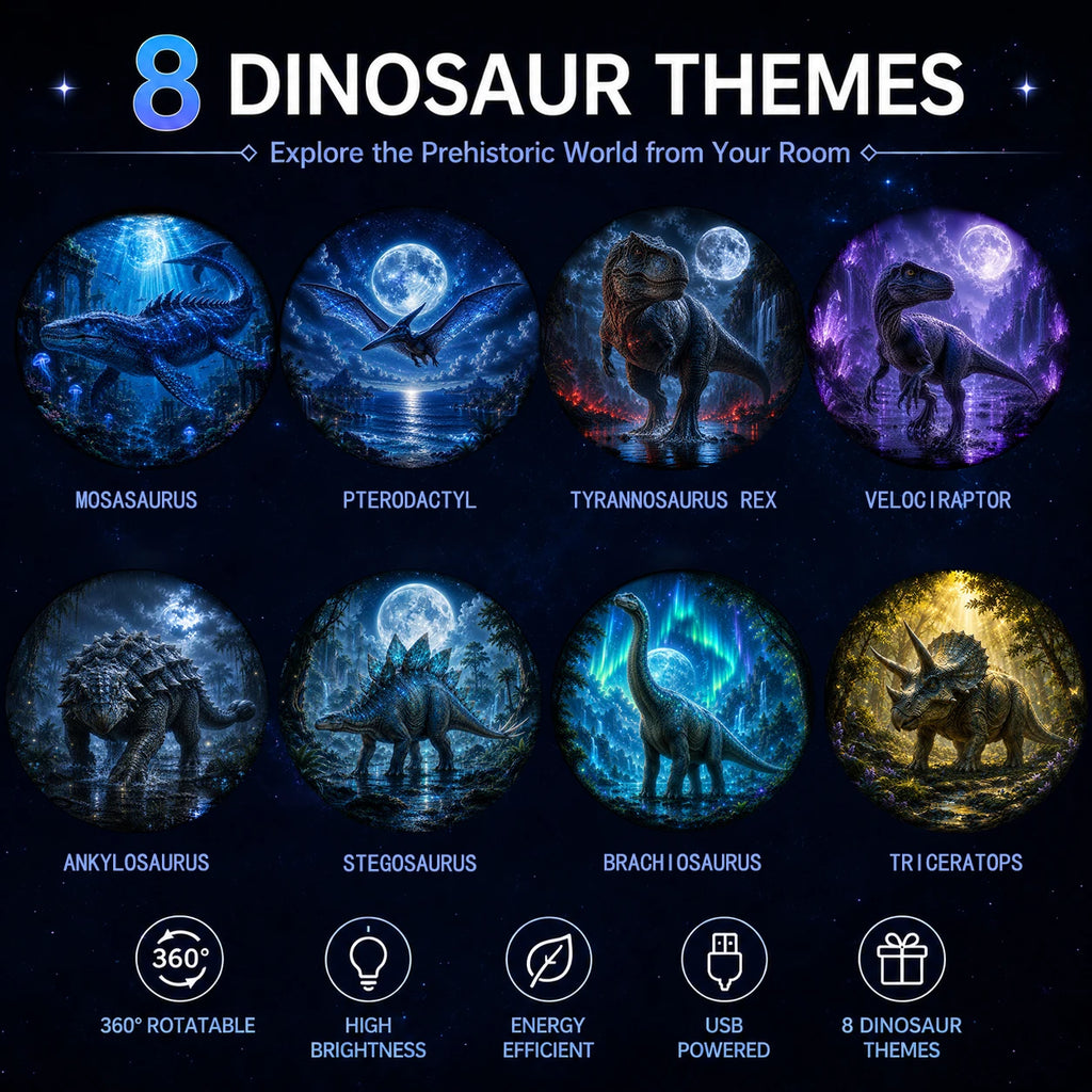 Fantasy Dinosaur Projector Light USB Powered Moonlight Juras