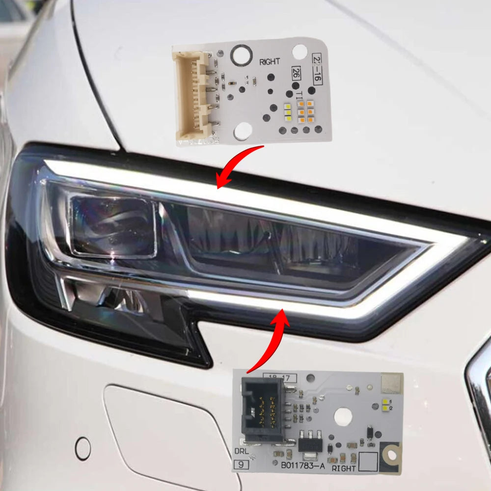 LED Headlight DRL White Lightsource Boards B011783-A B011782-A 8V0998474A for Audi S3 A3
