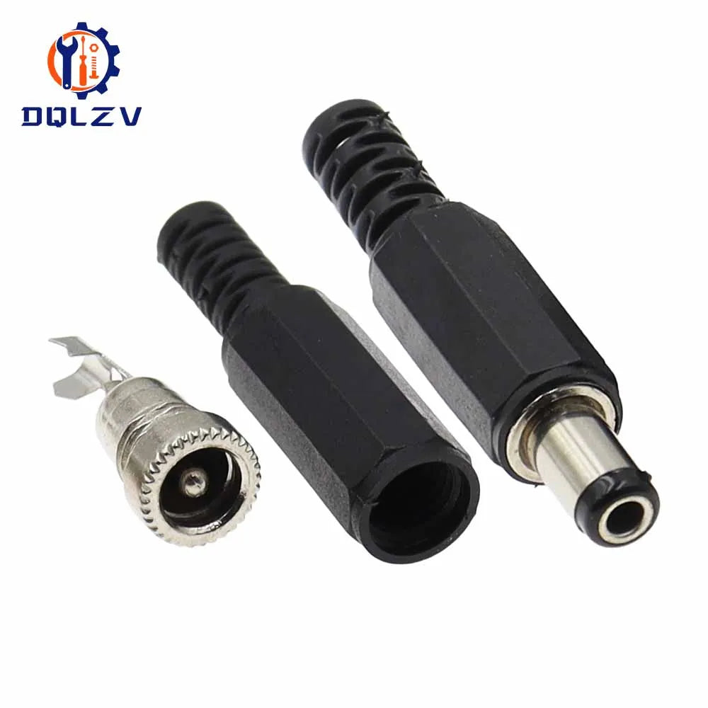 DC female male Power Plug 5.5mm x 2.1mm Male Female Jack Soc