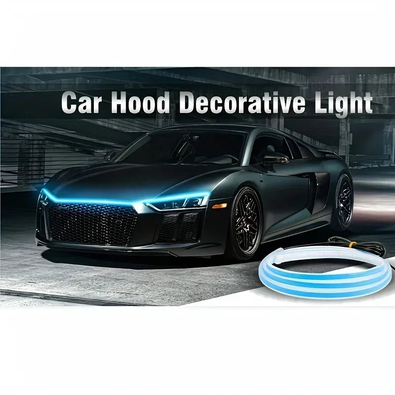 LED Daytime Running Light Starting Car Hood Door Decorative 