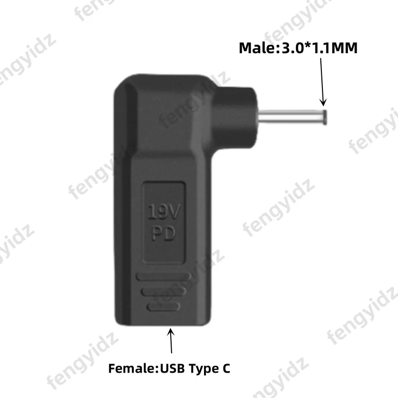Laptop Power Adapter Connector Dc Plug USB Type C Female to 