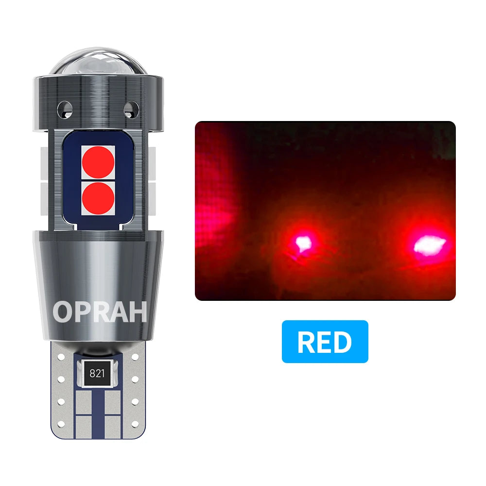 Oprah 5pcs LED T10 W5W Car Lights High Quality Canbus No Error T10 3030SMD Car Interior Lamp Super Bright Lighting Parking Bulb