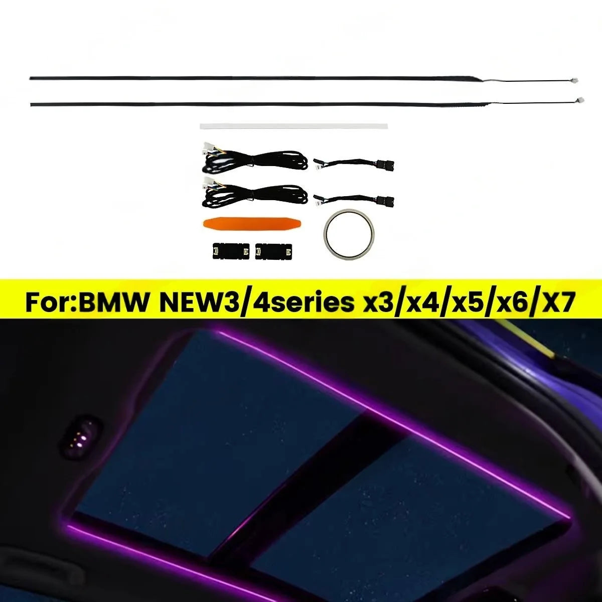 Center Console Saddle light 11 Colours For BMW New 3/4 Series G20 G22 M3 M4 LED Decorative lights Car Refit LED Ambient light
