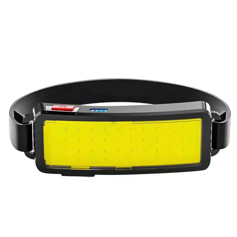 COB LED Super Bright Headlamp Rechargeable 180 Head Lamp Flashlight Outdoor Waterproof Running Fishing Camping Hiking Headlight