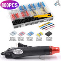 250PCS Solder Seal Wire Connector 530pcs Heat Shrink Tubing Butt Connector Kit Automotive Marine Insulated with 300W Hot Air Gun