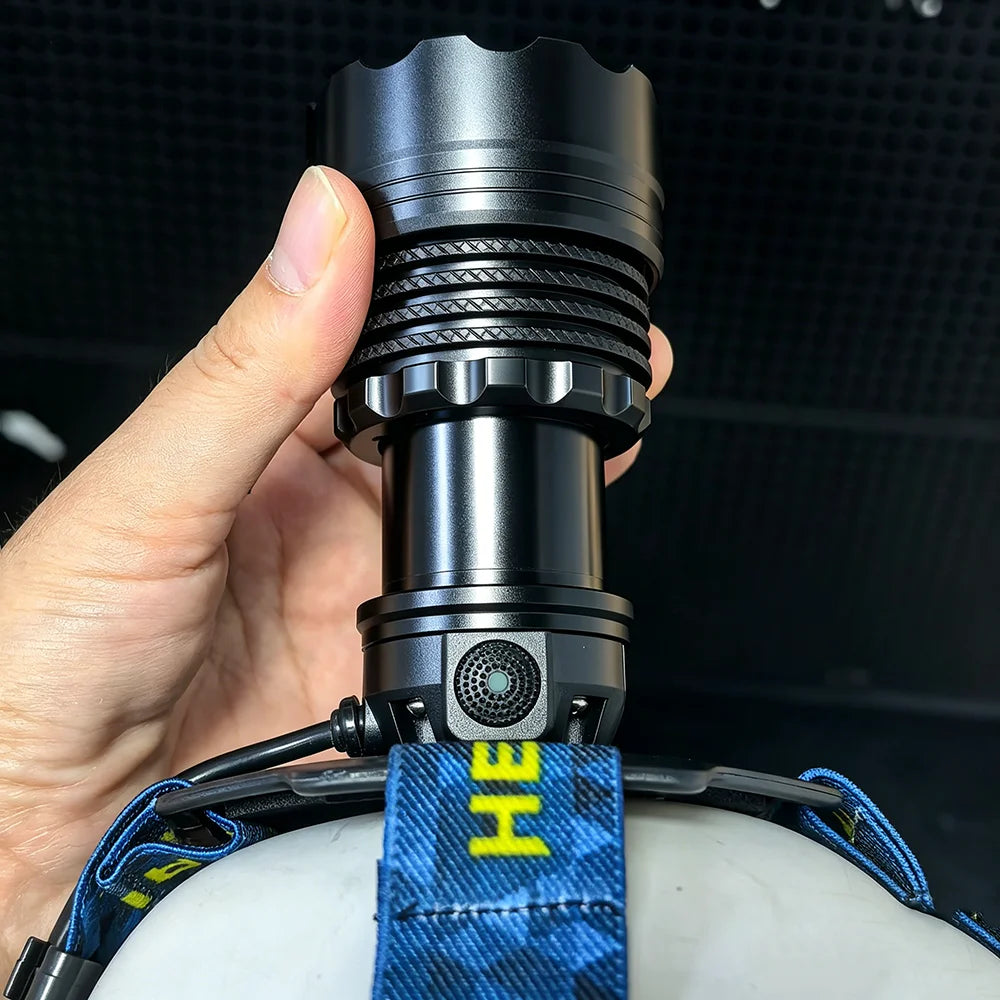 Headlamp Upgraded Version 4 Cores Super Long Range Powerful 
