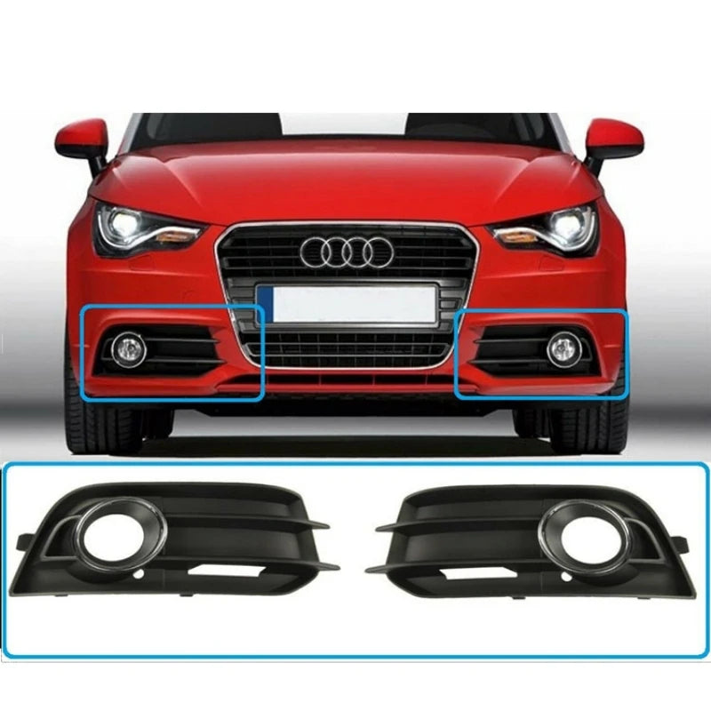 Lamp Grille For Audi A1 2011 2012 2013 2014 Fog light Garnish Hood Car Accessories
