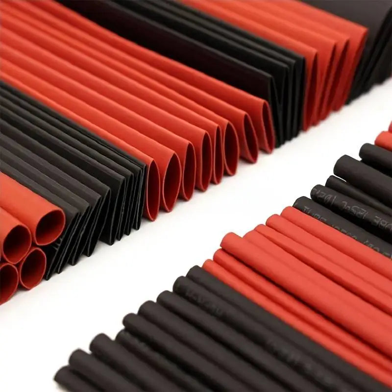 127pcs Black Red Heat Shrink Tubing 2 1 Assortment Polyolefi