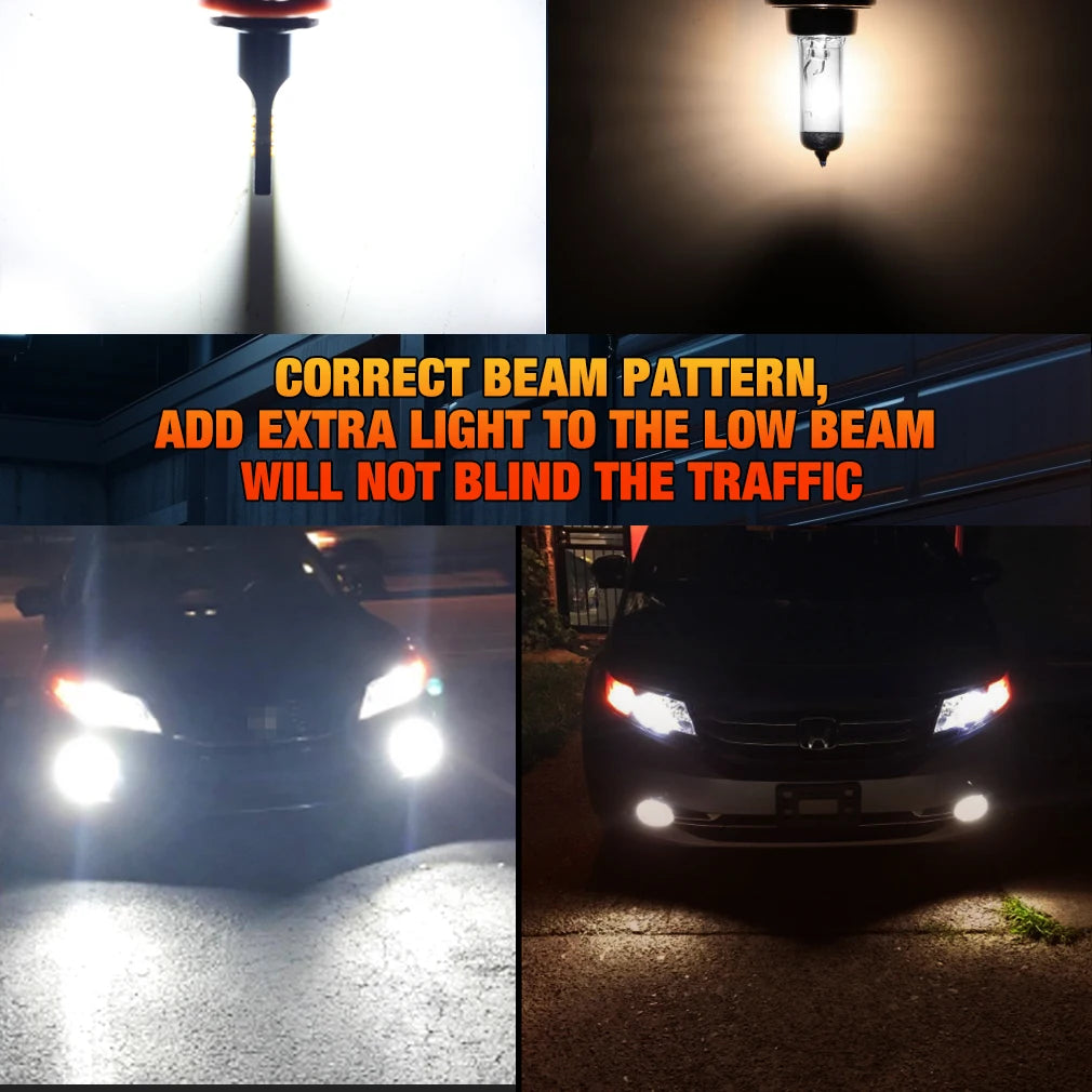 XSTORM 1/2 PCS H11 LED Fog Headlights Bulbs Canbus No Error 