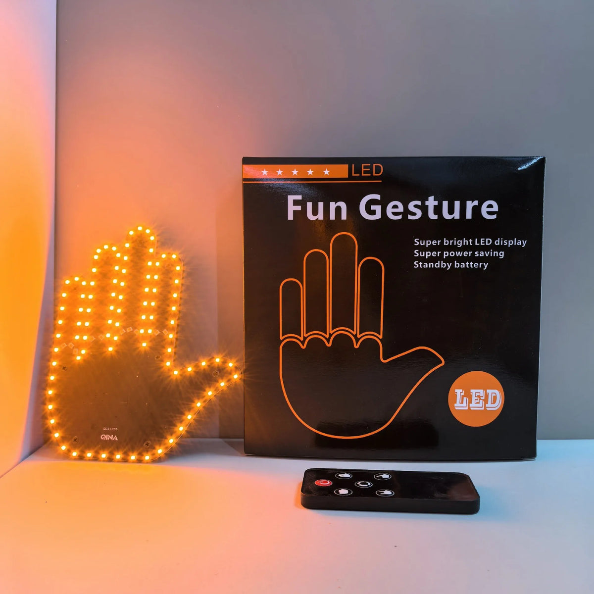Car LED Finger Lights Funny Car Interior Light With Remote C