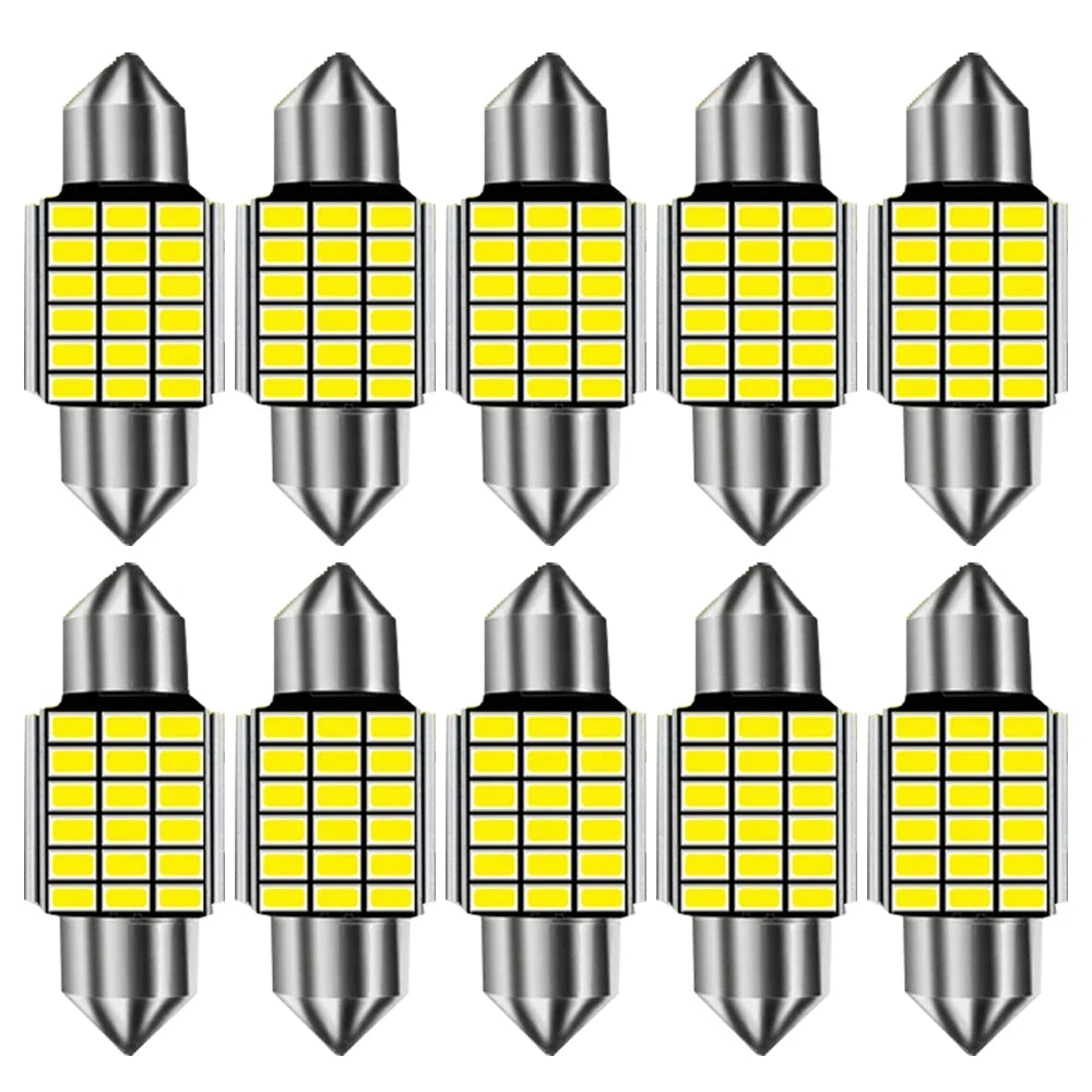 10pcs Festoon 31mm 36mm 39mm 41mm High Quality Super Bright 