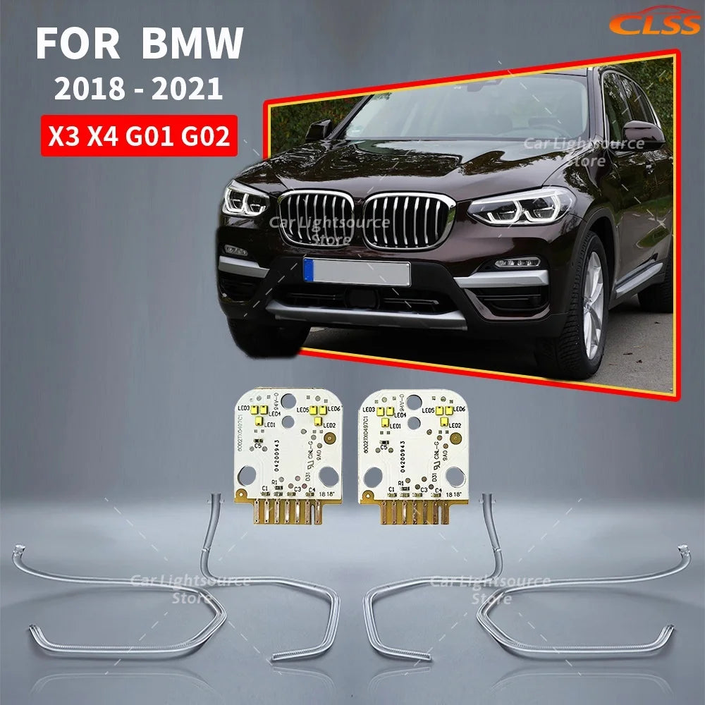 DRL LED Boards Light Guide Plate Headlight Daytime Running Light Tube Guide Strip Angel Eyes for BMW G01 F97