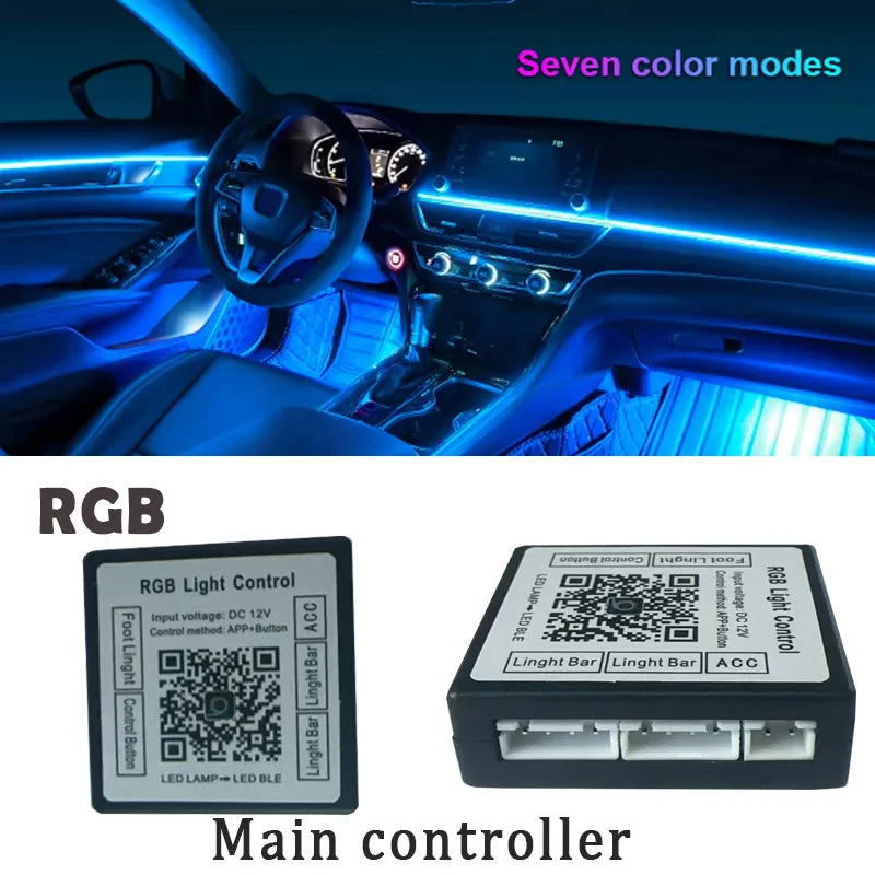 18/22 in 1 Symphony RGB Atmosphere Lamp Parts 20/35/75/110CM Light Strip Speaker Storage Light Extend Line Main/ Sub Controller