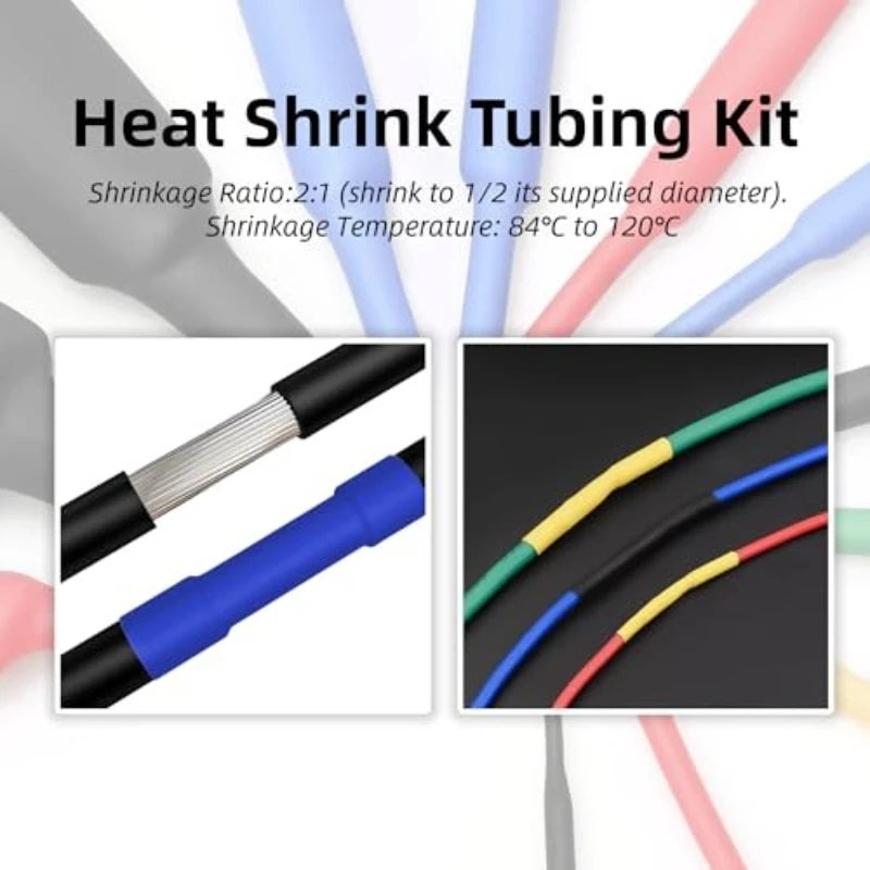 127/165/328/560/650/800pcs Heat Shrink Tubing Kit 2 1 Shrink