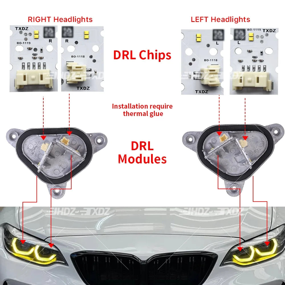 DRL LED Module Angel Eyes For BMW M2 F87 2 Series F22 F23 LCI 2018-2021 Daytime Running Light Boards