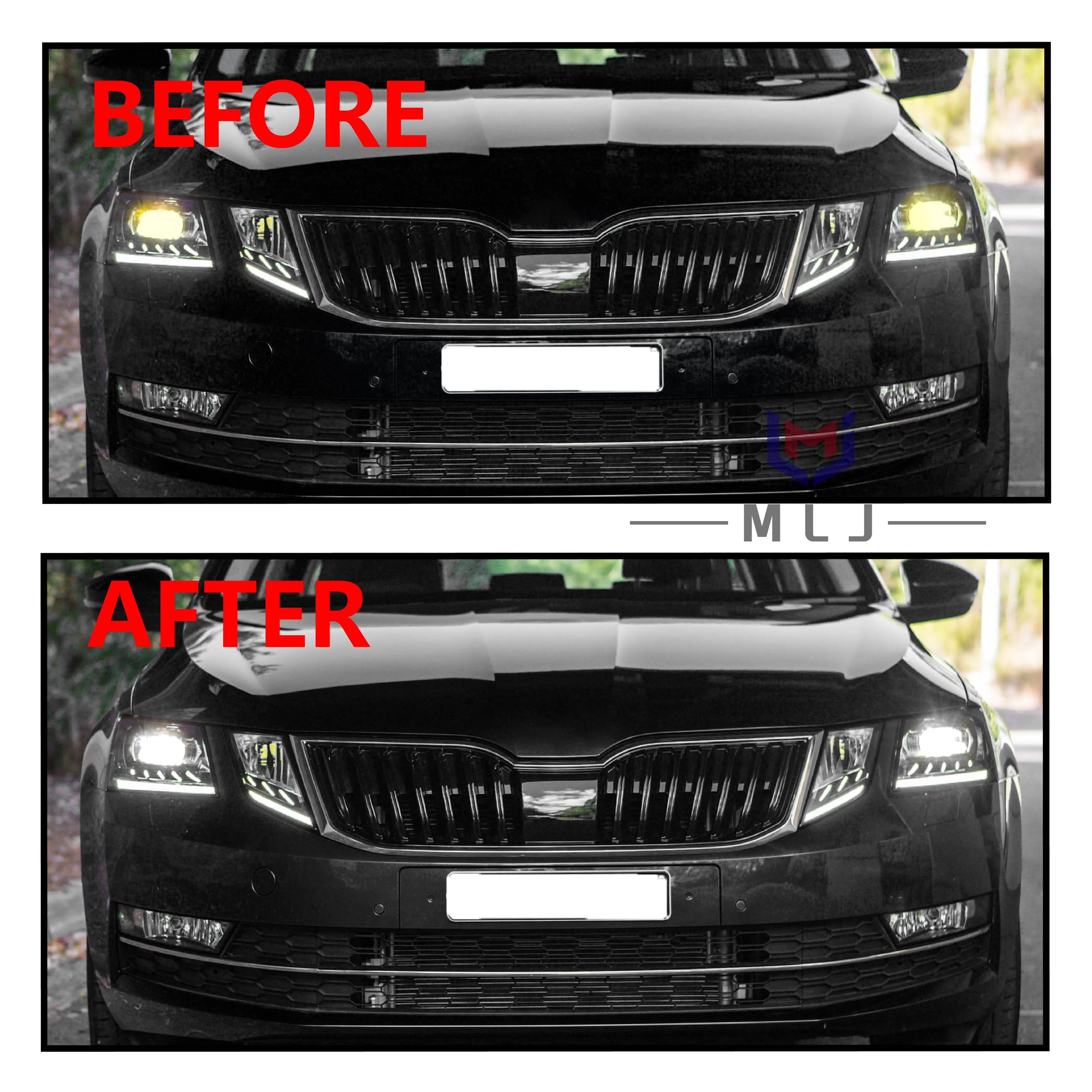 DRL Acrylic Tube For VW Skoda Octavia 2018 2019 2020 Headlight Light Guide Strip Lamp LED DRL Tube Bar