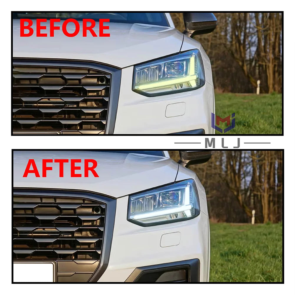 DRL Angel Eye Light Source Chip Board Light Guide Strip Tube Replacement For Audi Q2 2019-2022