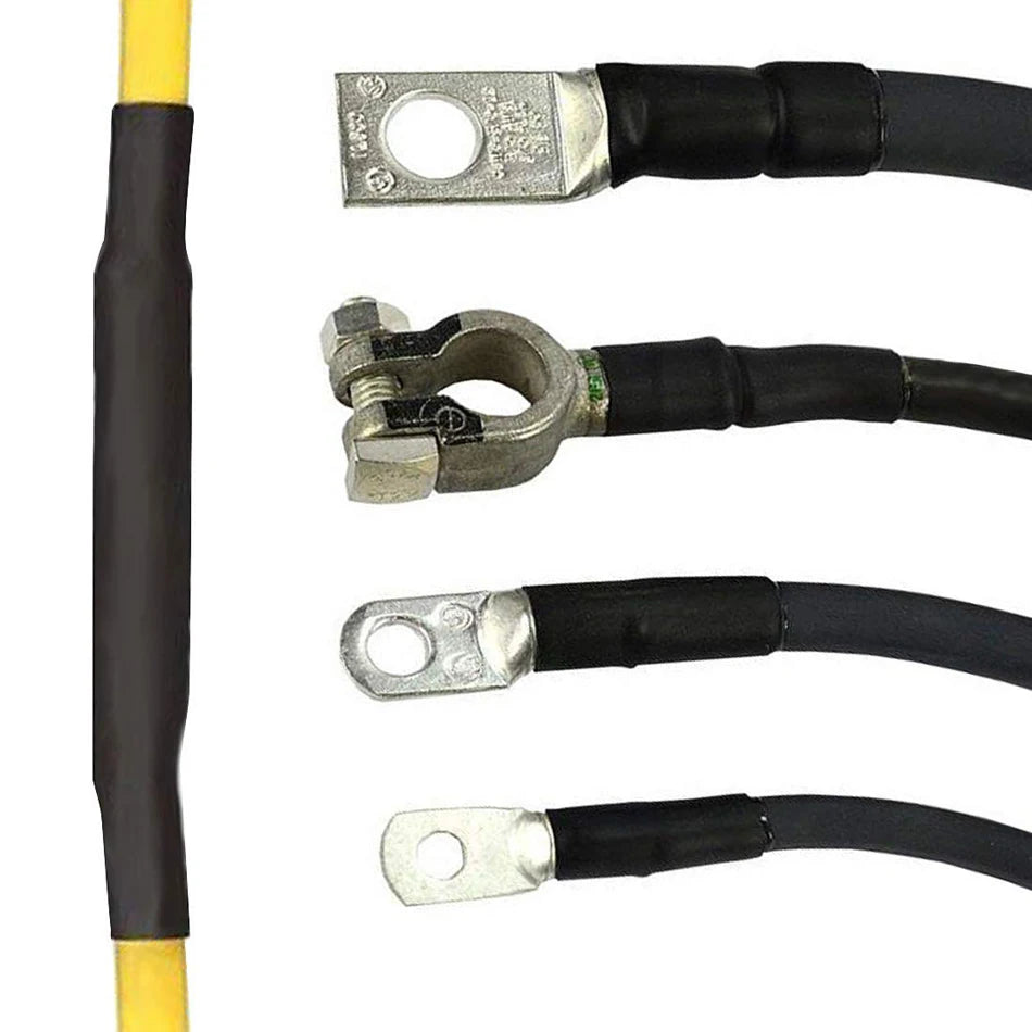 127pcs Black Heat Shrinkable Tube Cable Insulation Sleeve Wa