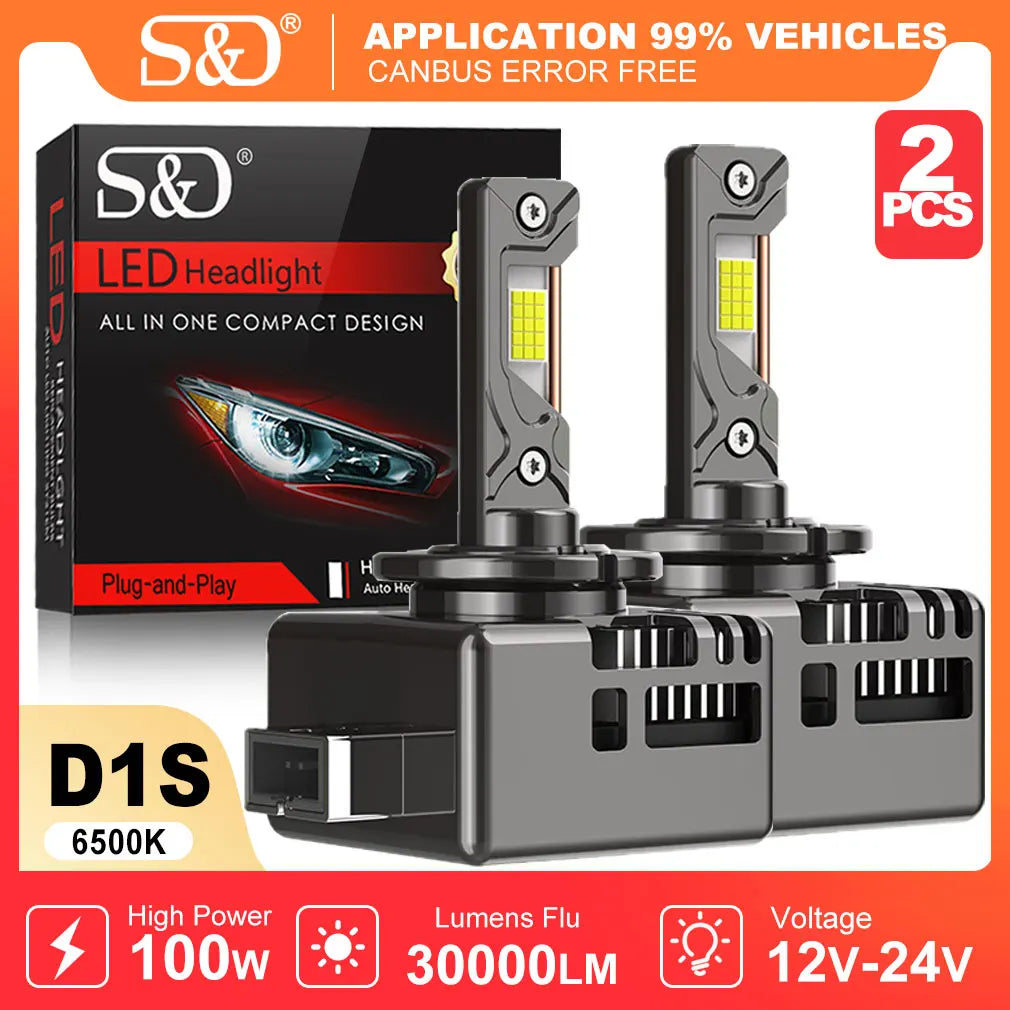 2Pcs Original D1S D3S LED Car Headlight Bulb D2S LED Canbus 