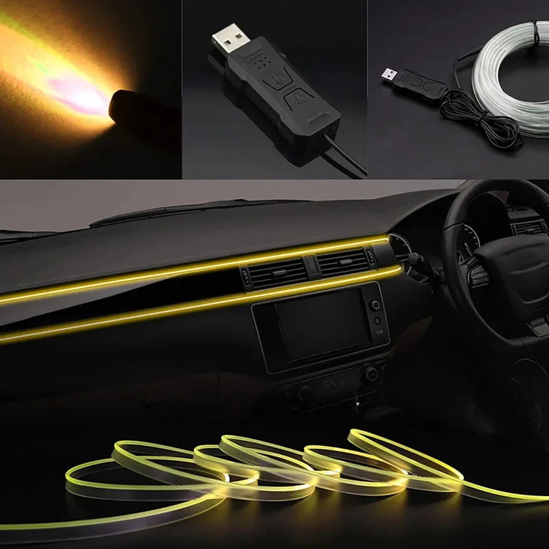 2/3/4/5M RGB Car Interior Atmosphere Light Ambient LED Light