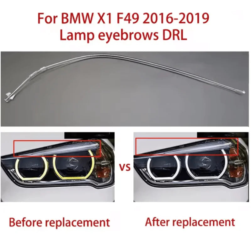 Lamp Eyebrow 2016 2017 2018 2019 Daytime Running Light Car Headlight DRL Light Guide Tube Angel Eye Strips