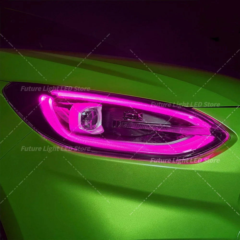 DRL LED Boards Blue Red Angel Eyes For Ford Fiesta MK8.5 ST Focus 2022-2024 Headlight Daytime Running Light