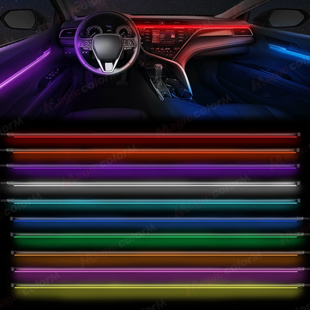 1.1M EL Wire Neon Ambient Light Car Interior Dashboard LED D